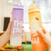 H164-HY-089 gradient color water cup, cross-border high-temperature resistant frosted direct drinking creative portable trendy water cup for men and women details Picture